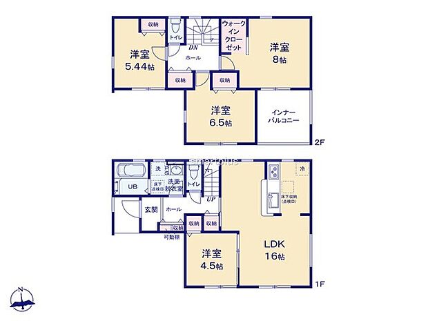 〜全居室南向きの間取り〜 ・各居室が南向きなので穏やかな陽の入る陽当り良好な仕様。 ・明るい空間でくつろぎのお時間をお過ごしいただけます。