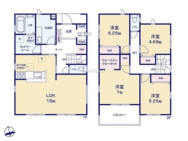 ~収納豊富なプランを採用~ ・ウォークインクローゼット、シューズインクロークなど収納豊富なプランを採用。 ・今のお住まいと収納力をぜひ比較してみてください。