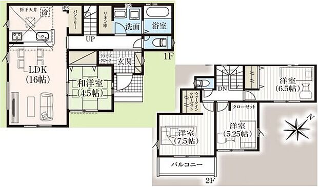 ~収納豊富なプランを採用~ ・ウォークインクローゼット、シューズインクロークなど収納豊富なプランを採用。 ・今のお住まいと収納力をぜひ比較してみてください。