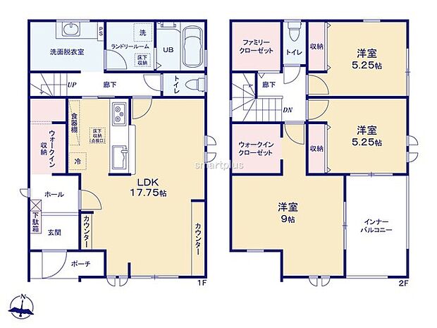 〜収納豊富なプランを採用〜 ・3箇所のウォークインクローゼットなど収納豊富なプランを採用。家の中がスッキリと片付きます。 ・今のお住まいと収納力をぜひ比較してみてください。
