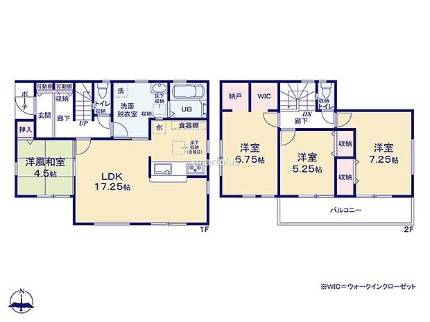〜「納戸」のあるプランを採用〜 ・納戸があるので季節物や趣味の道具、普段使わないものなど様々なものがスッキリと片付きます。 ・収納力があるのでタンスなどを置いて部屋が狭くならずに済みます。
