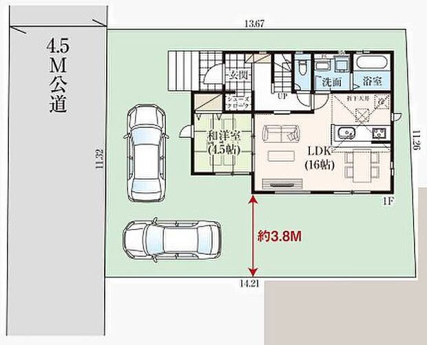 〜カースペース2台分ご用意〜 ・2台分のカースペースがございますので、車通勤の方やご来客の多い方にもお勧めのお住まいです。 ・余裕の敷地で余裕の新生活をお過ごしいただけます。 