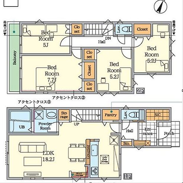 〜水回り集中プランを採用〜 ・キッチン・洗面など水回りを集中させることで家事のしやすい間取。 ・日々の事なので家事導線もご見学の際にぜひチェックしてみてください。
