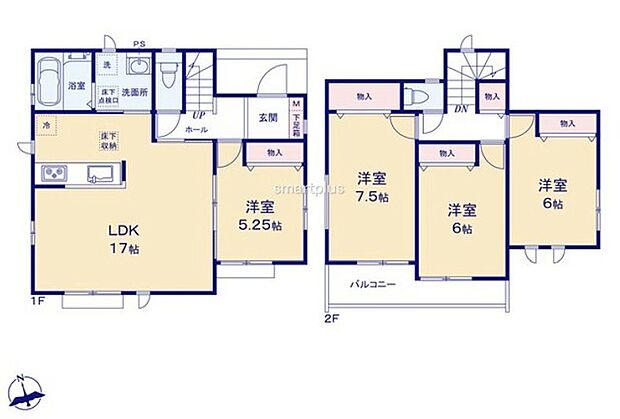 ~全居室南向きの間取り~ ・各居室が南向きなので穏やかな陽の入る陽当り良好な仕様。 ・明るい空間でくつろぎのお時間をお過ごしいただけます。