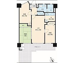 マノーパレス藤代駅前 3LDKの間取り