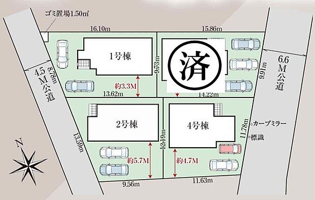 〜カースペース2台以上確保〜 ・各棟カースペースが2台以上ございますので、車通勤の方にもお勧めのプランとなっております。 ・余裕の敷地で余裕のある新生活をお過ごしいただけます。