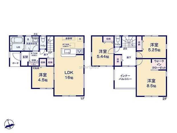 〜収納豊富なプランを採用〜 ・ウォークインクローゼットなど収納豊富なプランを採用。家の中がスッキリと片付きます。 ・今のお住まいと収納力をぜひ比較してみてください。