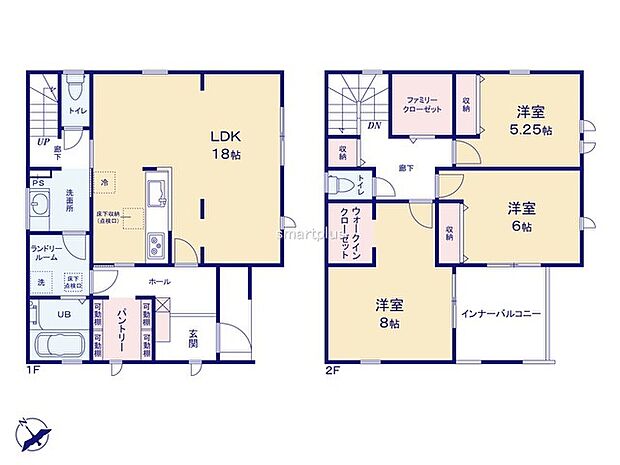 ~水回り集中プランを採用~ ・キッチン・洗面など水回りを集中させることで家事のしやすい間取。 ・日々の事なので家事導線もご見学の際にぜひチェックしてみてください。