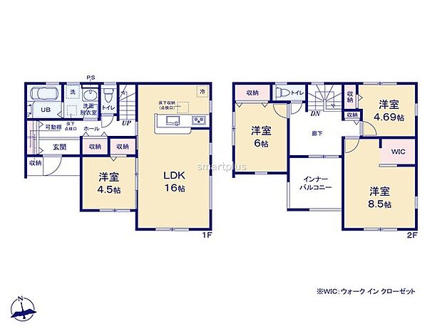 〜収納豊富なプランを採用〜 ・ウォークインクローゼット、納戸など収納豊富なプランを採用。 ・今のお住まいと収納力をぜひ比較してみてください。 