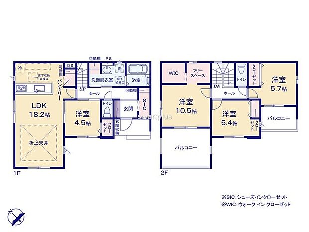 ～収納豊富なプランを採用～ ・ウォークインクローゼット、シューズインクローク、パントリーなど収納豊富なプランを採用。 ・今のお住まいと収納力をぜひ比較してみてください。 
