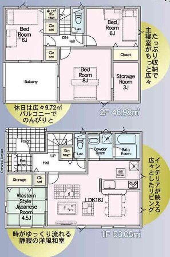 〜水回り集中プランを採用〜 ・キッチン・洗面など水回りを集中させることで家事のしやすい間取。 ・日々の事なので家事導線もご見学の際にぜひチェックしてみてください。 