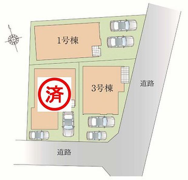 ~カースペース2台分確保~ ・各棟カースペースが2台分ございますので、車通勤の方にもお勧めのプランとなっております。 ・余裕の敷地で余裕のある新生活をお過ごしいただけます。