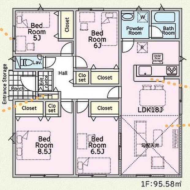 ~水回り集中プランを採用~ ・キッチン・洗面など水回りを集中させることで家事のしやすい間取。 ・日々の事なので家事導線もご見学の際にぜひチェックしてみてください。