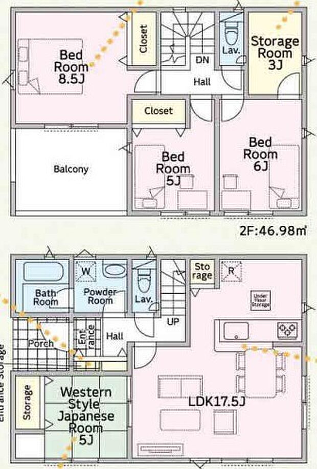 ~「納戸」のあるプランを採用~ ・納戸があるので季節物や趣味の道具、普段使わないものなど様々なものがスッキリと片付きます。 ・収納力があるのでタンスなどを置いて部屋が狭くならずに済みます。