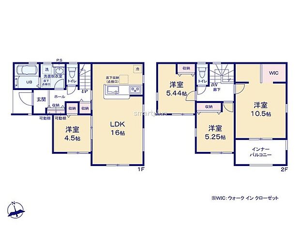 〜収納豊富なプランを採用〜 ・ウォークインクローゼットなど収納豊富なプランを採用。家の中がスッキリと片付きます。 ・今のお住まいと収納力をぜひ比較してみてください。 
