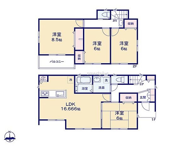 〜全居室南向きの間取り〜 ・各居室が南向きなので穏やかな陽の入る陽当り良好な仕様。 ・明るい空間でくつろぎのお時間をお過ごしいただけます。