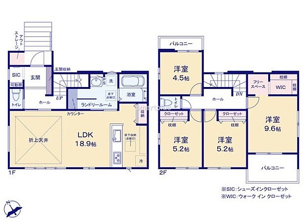~水回り集中プランを採用~ ・キッチン・洗面など水回りを集中させることで家事のしやすい間取。 ・日々の事なので家事導線もご見学の際にぜひチェックしてみてください。