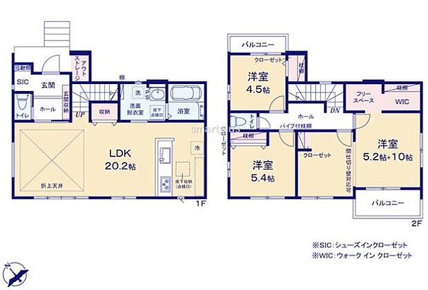 ～リビングイン階段を採用～ ・リビングイン階段なので2階へ行く際、降りる際に必ずリビングを通る「ご家族の顔が見える」仕様。 ・家族の距離が近づく間取となっております。