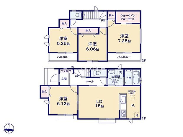 〜全居室南向きの間取り〜 ・各居室が南向きなので穏やかな陽の入る陽当り良好な仕様。 ・明るい空間でくつろぎのお時間をお過ごしいただけます。 