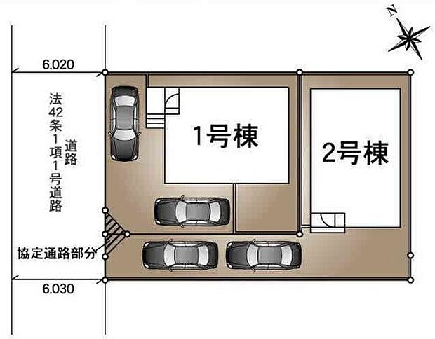 ~カースペース2台以上確保~ ・各棟カースペースが2台以上ございますので、車通勤の方にもお勧めのプランとなっております。 ・余裕の敷地で余裕のある新生活をお過ごしいただけます。