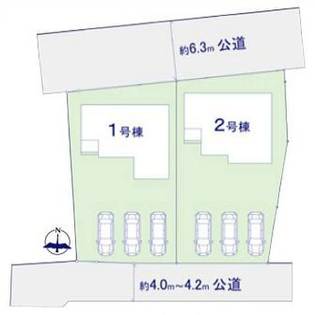 ~カースペース3台分確保~ ・各棟カースペースが3台分ございますので、車通勤の方にもお勧めのプランとなっております。 ・余裕の敷地で余裕のある新生活をお過ごしいただけます。
