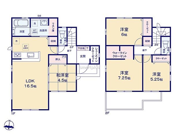 〜収納豊富なプランを採用〜 ・ウォークインクローゼット、シューズインクロークなど収納豊富なプランを採用。 ・今のお住まいと収納力をぜひ比較してみてください。 
