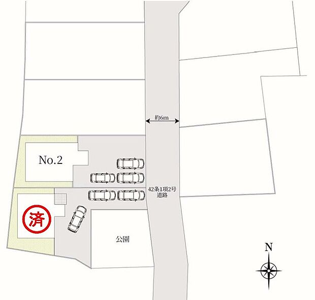 ～カースペース2台以上確保～ ・各棟カースペースが2台以上ございますので、車通勤の方にもお勧めのプランとなっております。 ・余裕の敷地で余裕のある新生活をお過ごしいただけます。