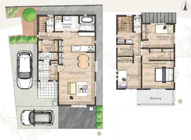〜収納豊富なプランを採用〜 ・ウォークインクローゼットなど収納豊富なプランを採用。家の中がスッキリと片付きます。 ・今のお住まいと収納力をぜひ比較してみてください。 