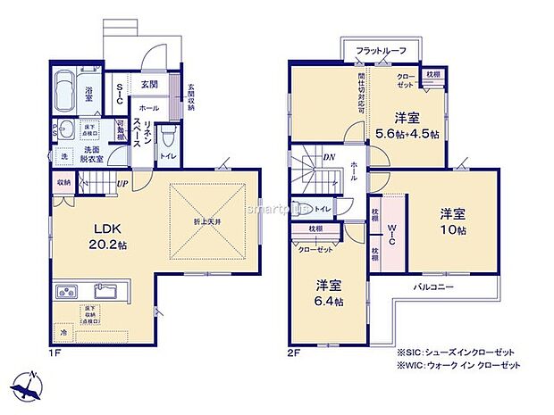 ~リビングイン階段を採用~ ・リビングイン階段なので2階へ行く際、降りる際に必ずリビングを通る「ご家族の顔が見える」仕様。 ・家族の距離が近づく間取となっております。