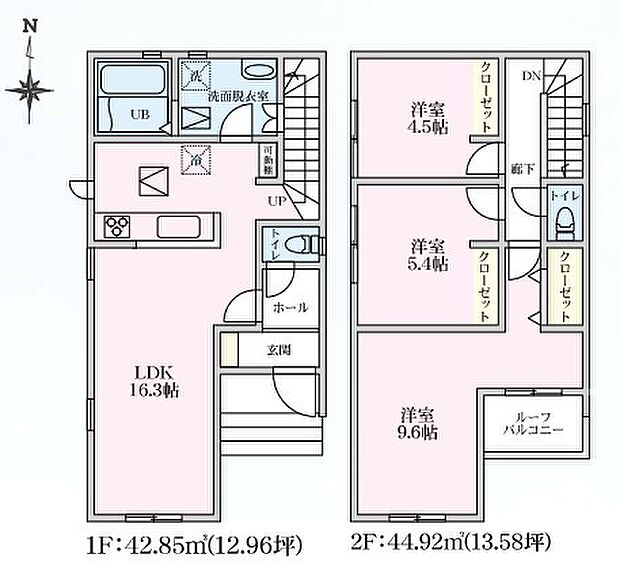 〜水回り集中プランを採用〜 ・キッチン・洗面など水回りを集中させることで家事のしやすい間取。 ・日々の事なので家事導線もご見学の際にぜひチェックしてみてください。 