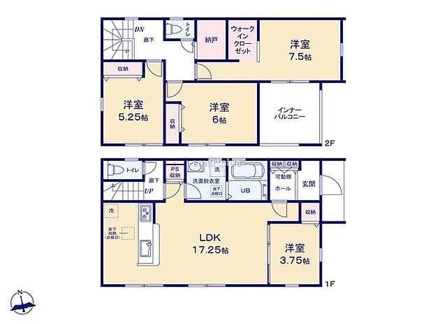 ~収納豊富なプランを採用~ ・ウォークインクローゼット、納戸など収納豊富なプランを採用。 ・今のお住まいと収納力をぜひ比較してみてください。