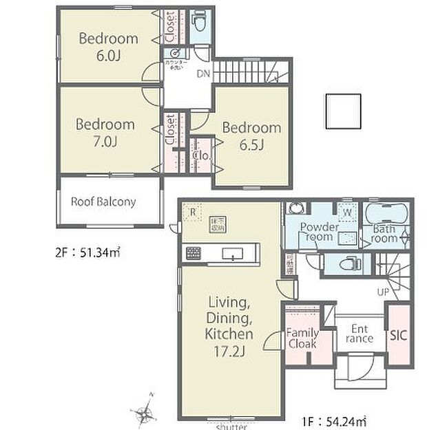 ~収納豊富なプランを採用~ ・ファミリークローク、シューズインクロークなど収納豊富なプランを採用。 ・今のお住まいと収納力をぜひ比較してみてください。