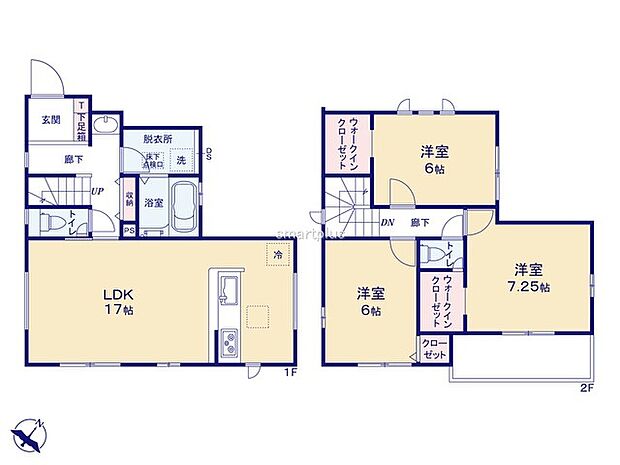 ~収納豊富なプランを採用~ ・ウォークインクローゼット×2箇所など収納豊富なプランを採用。家の中がスッキリと片付きます。 ・今のお住まいと収納力をぜひ比較してみてください。