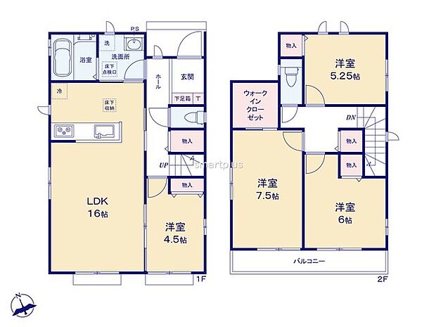 ～収納豊富なプランを採用～ ・ウォークインクローゼットなど収納豊富なプランを採用。家の中がスッキリと片付きます。 ・今のお住まいと収納力をぜひ比較してみてください。 