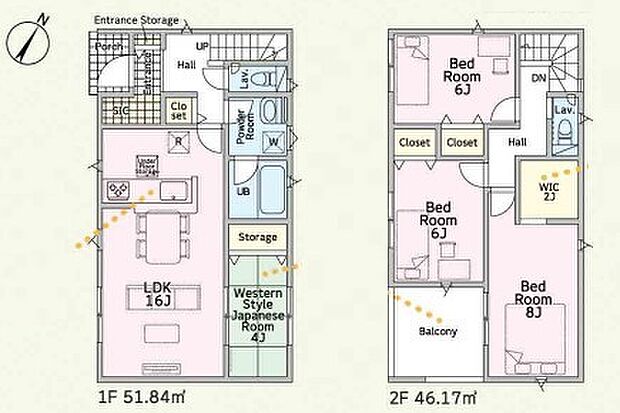〜収納豊富なプランを採用〜 ・ウォークインクローゼット、シューズインクロークなど収納豊富なプランを採用。 ・今のお住まいと収納力をぜひ比較してみてください。