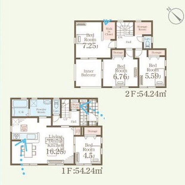 ～収納豊富なプランを採用～ ・ウォークインクローゼット、シューズインクロークなど収納豊富なプランを採用。 ・今のお住まいと収納力をぜひ比較してみてください。 