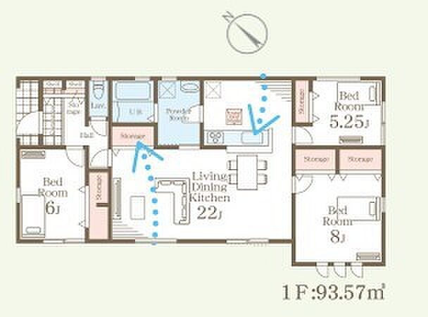 〜今人気の「平屋」プラン〜 ・バリアフリー性に優れ、ワンフロアで完結出来る事から人気が高まっている「平屋」プラン。 ・ぜひ一度ご見学いただき、その魅力をご体感くださいませ。