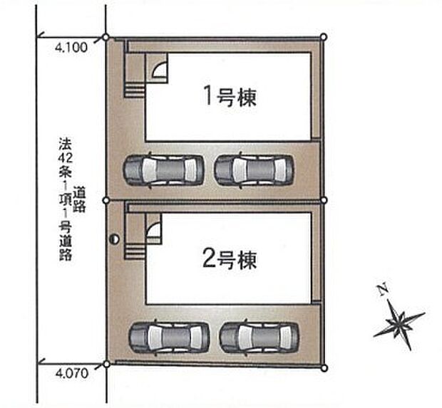 ～カースペース2台以上確保～ ・各棟カースペースが2台以上ございますので、車通勤の方にもお勧めのプランとなっております。 ・余裕の敷地で余裕のある新生活をお過ごしいただけます。