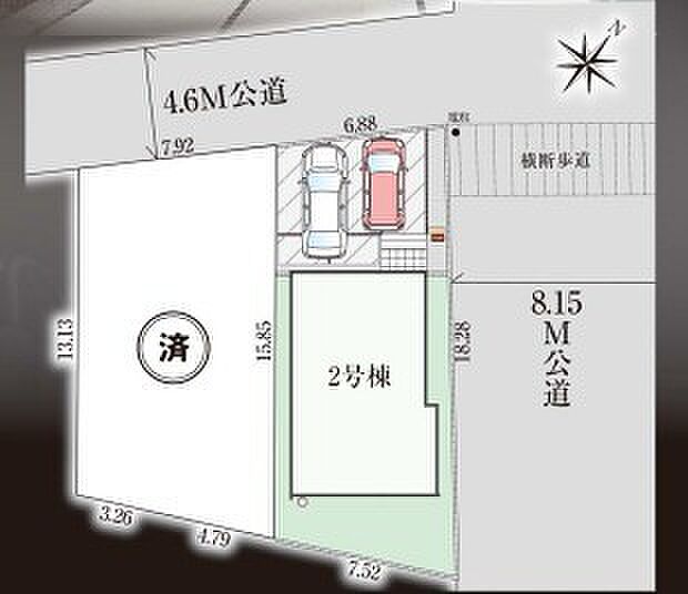 ~カースペース2台分ご用意~ ・2台分のカースペースがございますので、車通勤の方やご来客の多い方にもお勧めのお住まいです。 ・余裕の敷地で余裕の新生活をお過ごしいただけます。