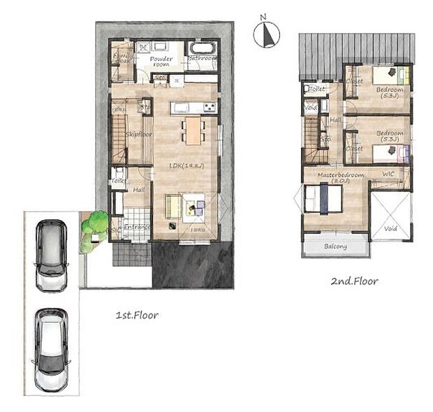 ~収納豊富なプランを採用~ ・ウォークインクローゼット、シューズインクロークなど収納豊富なプランを採用。 ・今のお住まいと収納力をぜひ比較してみてください。