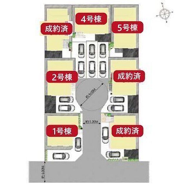 ~全7棟の新規コミュニティ~ ・全7棟の新規開発地なので、綺麗な区画が広がります。 ・昔からの街並みにポツンと1棟建つ場合と違い、周囲に馴染みやすいのも嬉しいポイントですね。