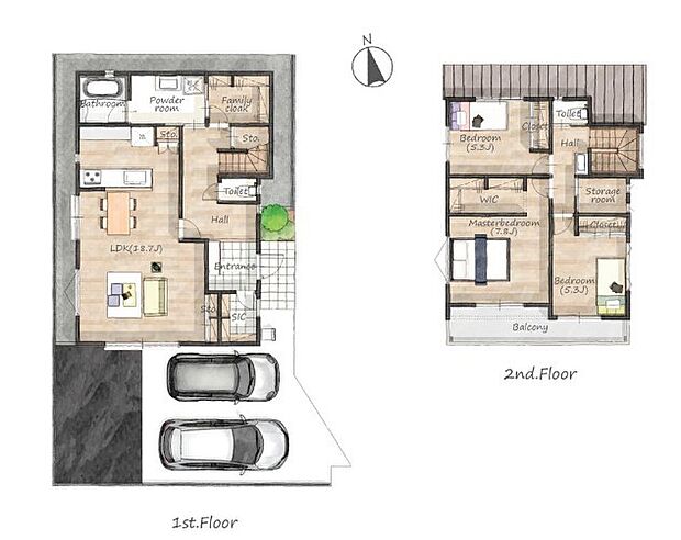 ~収納豊富なプランを採用~ ・ウォークインクローゼット、シューズインクロークなど収納豊富なプランを採用。 ・今のお住まいと収納力をぜひ比較してみてください。