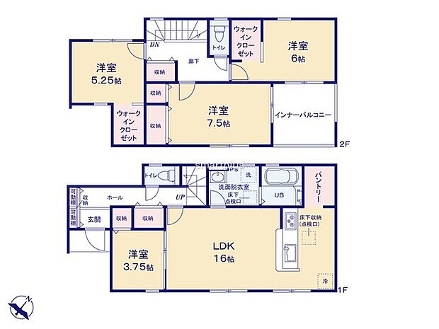 ~収納豊富なプランを採用~ ・ウォークインクローゼット、パントリーなど収納豊富なプランを採用。 ・今のお住まいと収納力をぜひ比較してみてください。
