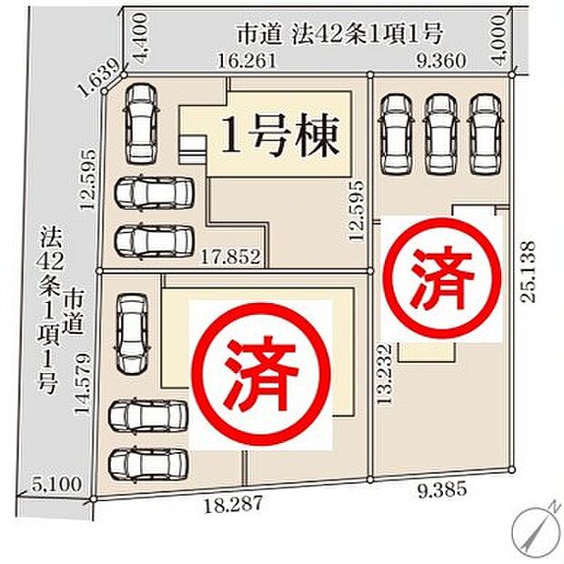 ~カースペース3台以上確保~ ・各棟カースペースが3台以上ございますので、車通勤の方にもお勧めのプランとなっております。 ・余裕の敷地で余裕のある新生活をお過ごしいただけます。