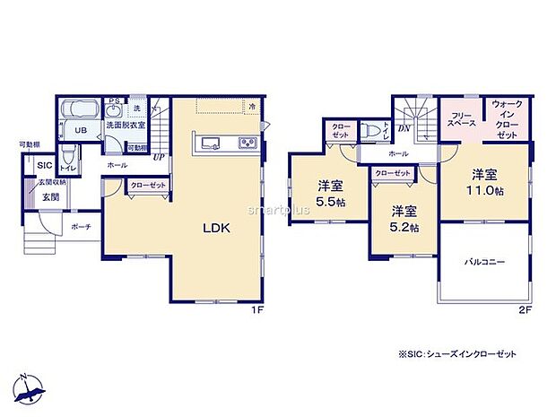 ~収納豊富なプランを採用~ ・ウォークインクローゼット、シューズインクロークなど収納豊富なプランを採用。 ・今のお住まいと収納力をぜひ比較してみてください。