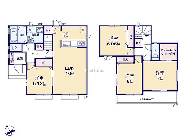 ~使い勝手の良い4LDKプラン~ ・シンプルで使い勝手が良く、人気の高い4LDKのプランを採用。 ・収納もしっかりございますので、お家の中がスッキリと片付きます。