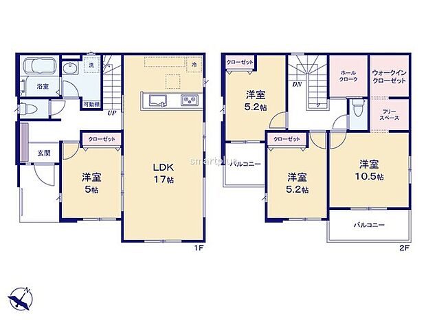 ~収納豊富なプランを採用~ ・ウォークインクローゼット、ホールロークなど収納豊富なプランを採用。 ・今のお住まいと収納力をぜひ比較してみてください。
