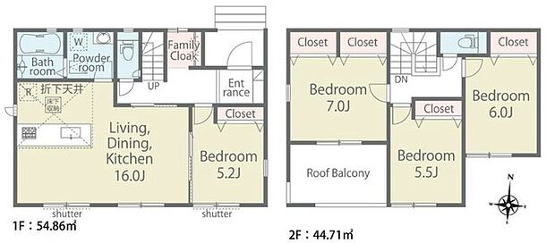 ~全居室南向きの間取り~ ・各居室が南向きなので穏やかな陽の入る陽当り良好な仕様。 ・明るい空間でくつろぎのお時間をお過ごしいただけます。