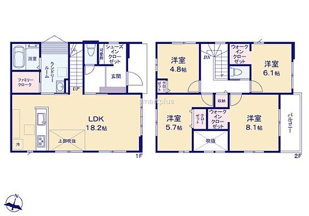 ~収納豊富なプランを採用~ ・ウォークインクローゼット、シューズインクロークなど収納豊富なプランを採用。 ・今のお住まいと収納力をぜひ比較してみてください。