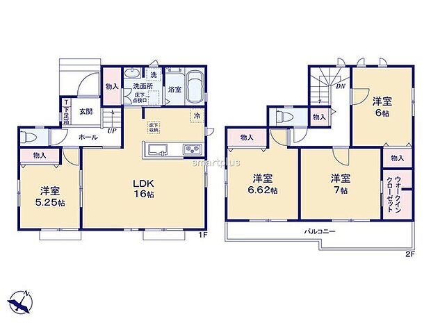 ~水回り集中プランを採用~ ・キッチン・洗面など水回りを集中させることで家事のしやすい間取。 ・日々の事なので家事導線もご見学の際にぜひチェックしてみてください。